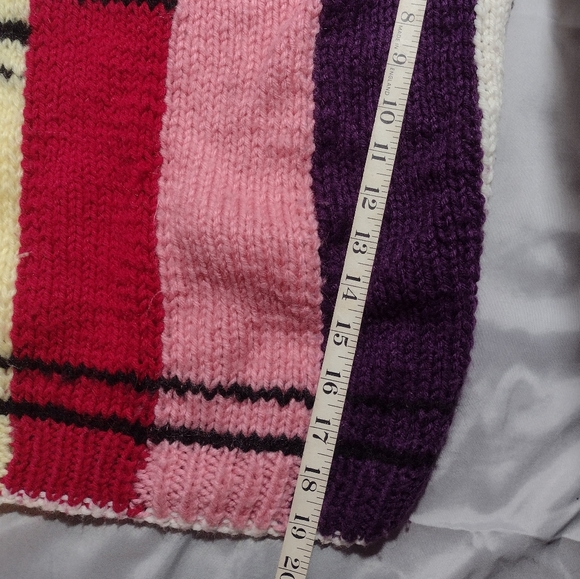 Vintage Children's Hand Knitted Long Sleeve Crayon Sweater - Picture 6 of 8